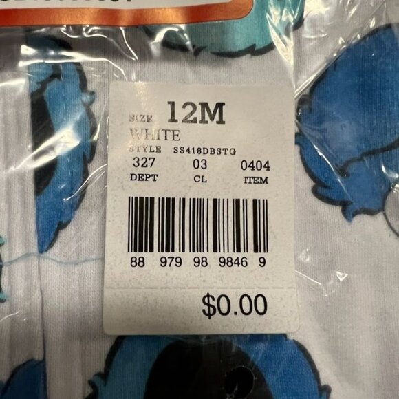 Sesame Street Boys' Cookie Monster Snug Fit Union Onesie 12M - Picture 3 of 3